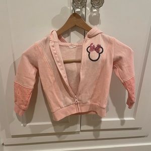 Minnie Mouse Pink Hoodie with Ears 4T